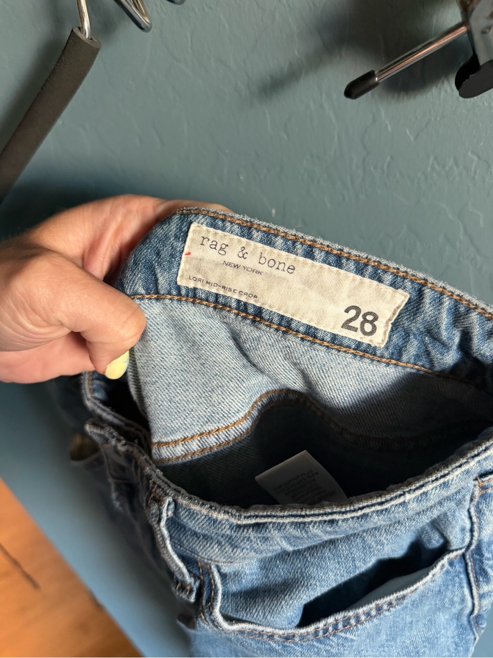 rag & bone Light Blue Wide Leg Jeans - 28 - Picture 3 of 6
